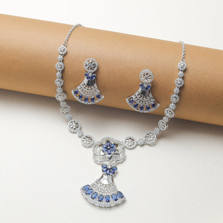 Royal blue necklace set - tassyasilver.com