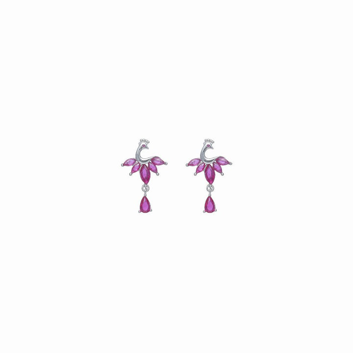 Ruby Peacock Earrings - tassyasilver.com