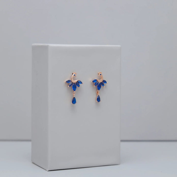 Sapphire Peacock Earrings - tassyasilver.com