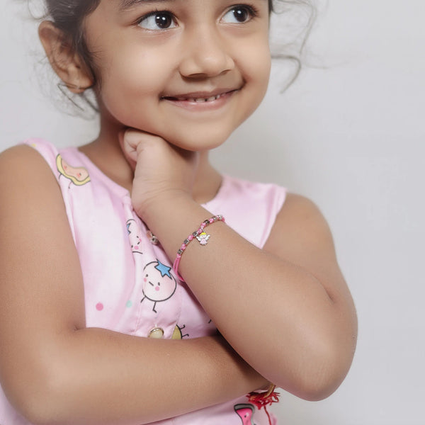 Silver Angel Charm Baby Bracelet - tassyasilver.com