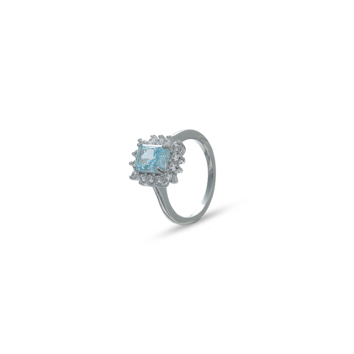 Silver Aqua Glitz Ring - tassyasilver.com