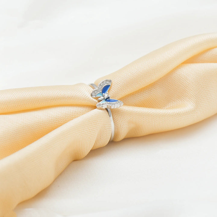 Silver Azure Flutter Ring - tassyasilver.com