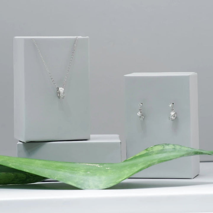 Silver Baguette Chain Pendant Top - tassyasilver.com