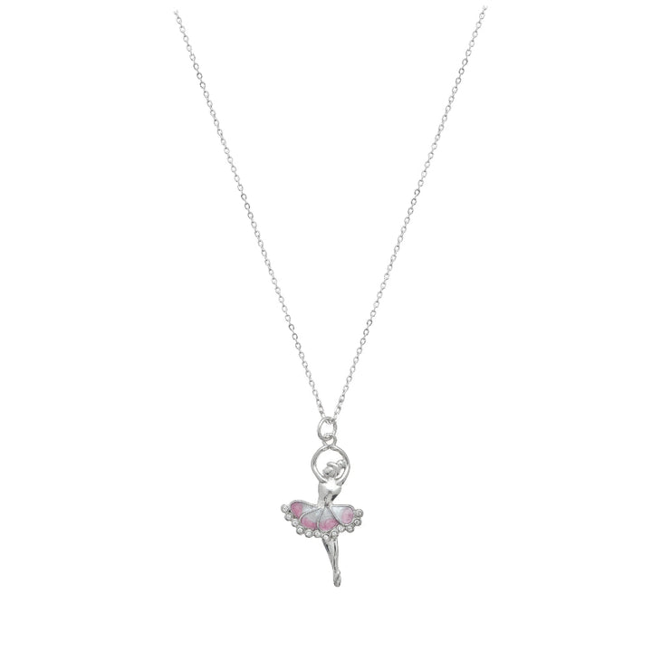 Silver Ballerina Sparkle Chain Pendant - tassyasilver.com