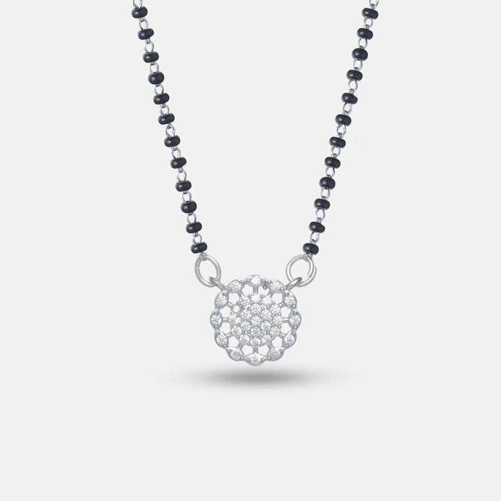 925 silver Bloom Cluster mangalsutra – Tassya Silver