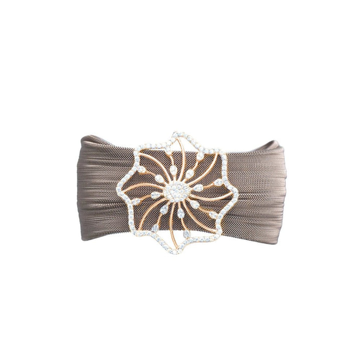 Silver Bloom Lattice Cuff - tassyasilver.com