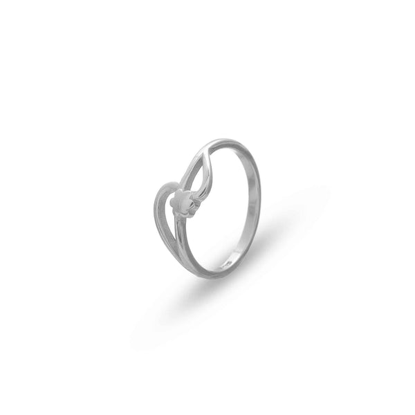 Tassya Silver Blossom Loop Ring in 925 sterling silver.