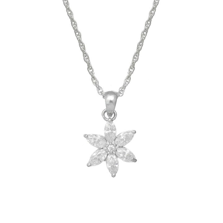 Silver Blossom Sparkle Chain pendant - tassyasilver.com