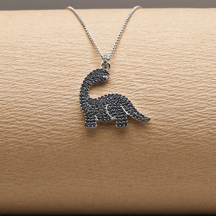 Silver Blue Dino Spark Chain Pendant - tassyasilver.com