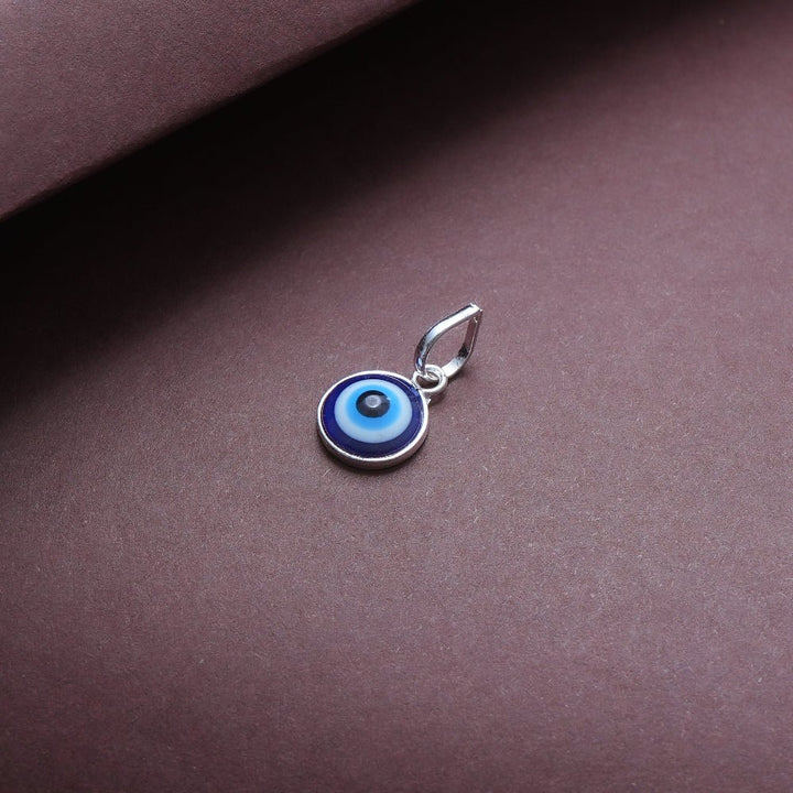 Silver Blue Evil Eye Charm Pendant - tassyasilver.com