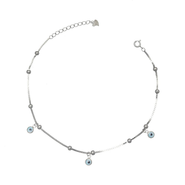 Silver Blue - Eyed Beauty Anklet - tassyasilver.com