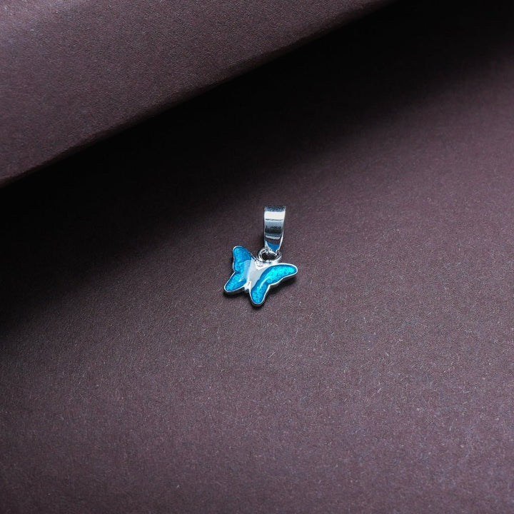 Silver Blue Flutter Charm - tassyasilver.com