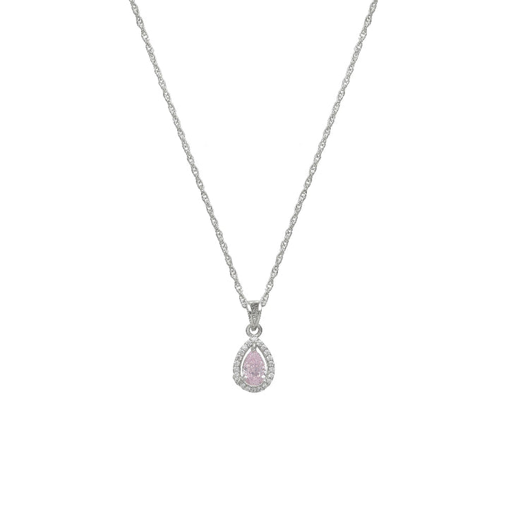Silver Blush Drop Chain Pendant - tassyasilver.com