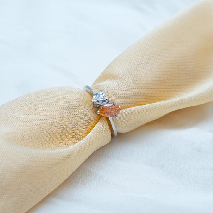 Silver Blush Heart Ring - tassyasilver.com