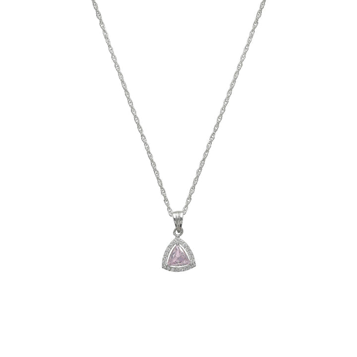 Silver Blush Prism Chain Pendant - tassyasilver.com