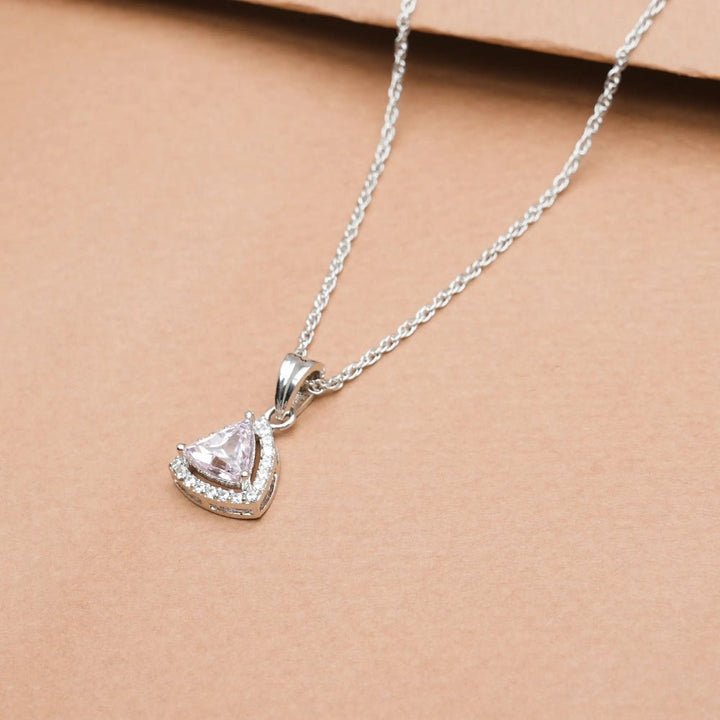 Silver Blush Prism Chain Pendant - tassyasilver.com
