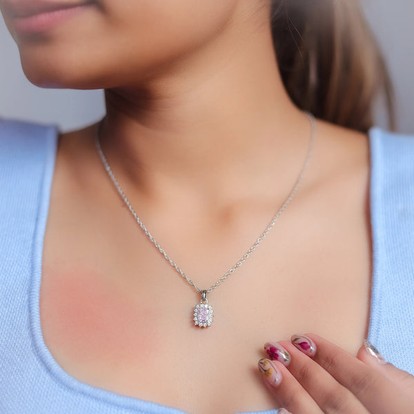 Silver Blush Radiance Chain Pendant - tassyasilver.com