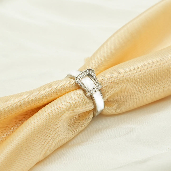 Silver Buckle Charm Ring - tassyasilver.com