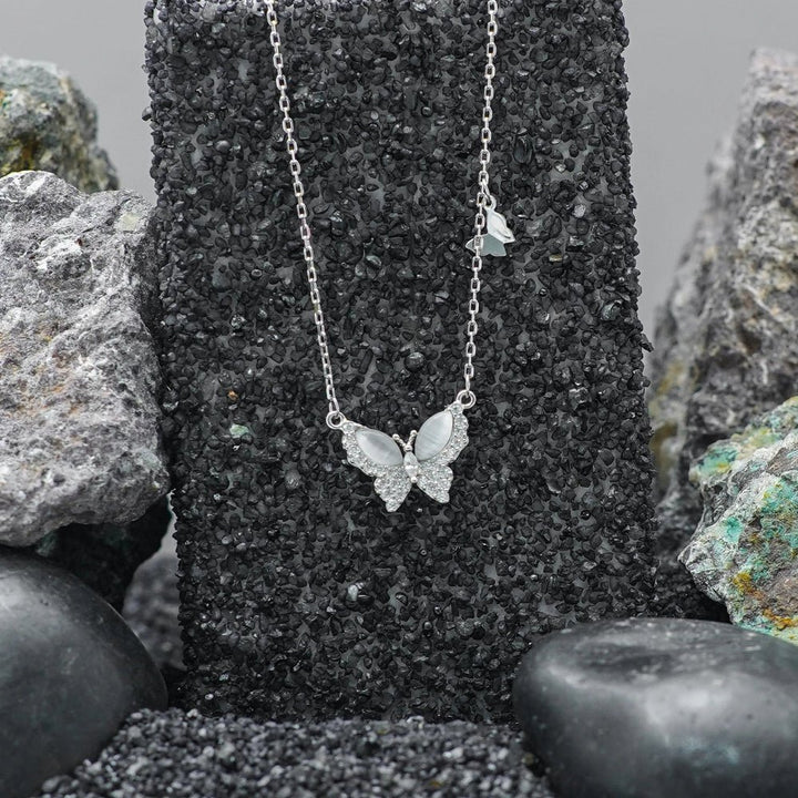 Silver Butterfly Chain Pendant - tassyasilver.com