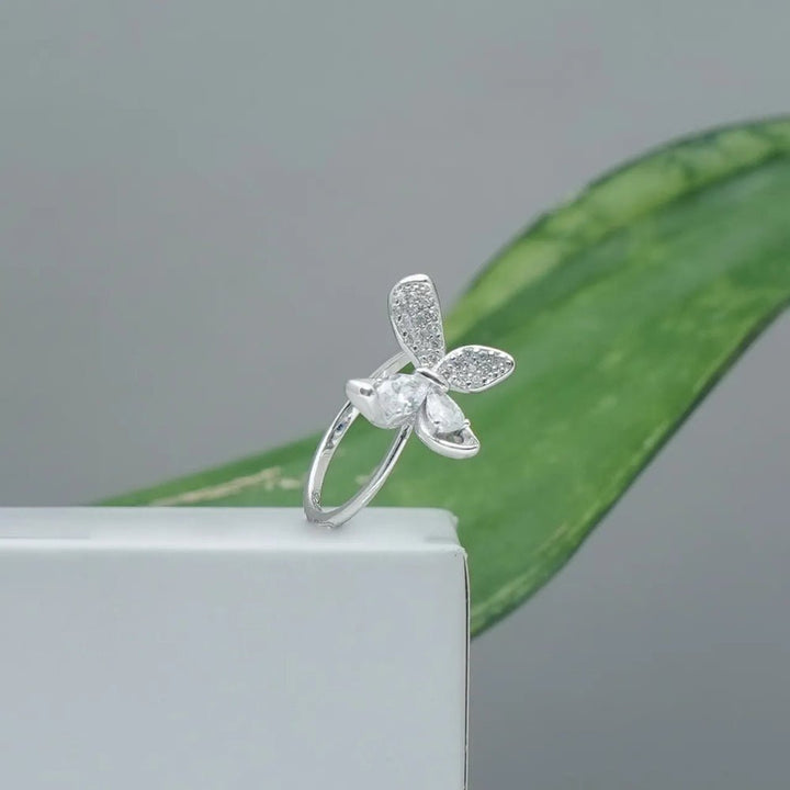 Silver Butterfly Elegance Ring - tassyasilver.com