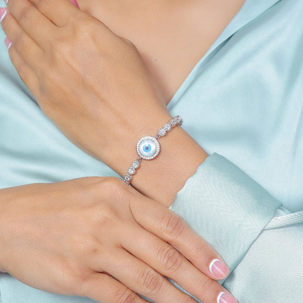 Silver Celestial Eye Bracelet - tassyasilver.com