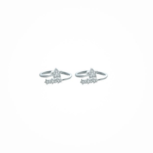 Tassya Silver Celestial Star Toe Ring for women