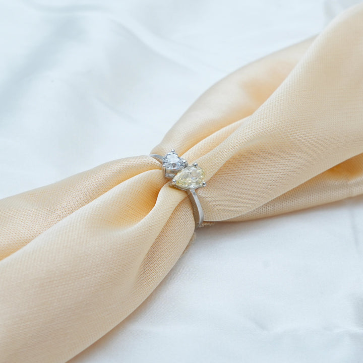 Silver Citrine Heart Ring - tassyasilver.com