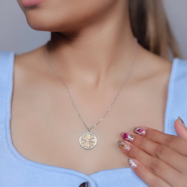 Silver Citrus Spark Chain Pendant - tassyasilver.com