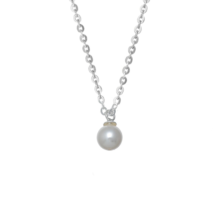 Silver Classic Pearl Chain Pendant - tassyasilver.com