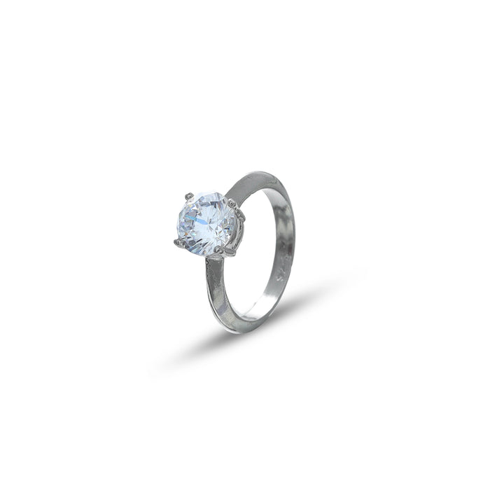 Silver Classic Solitaire Ring - tassyasilver.com