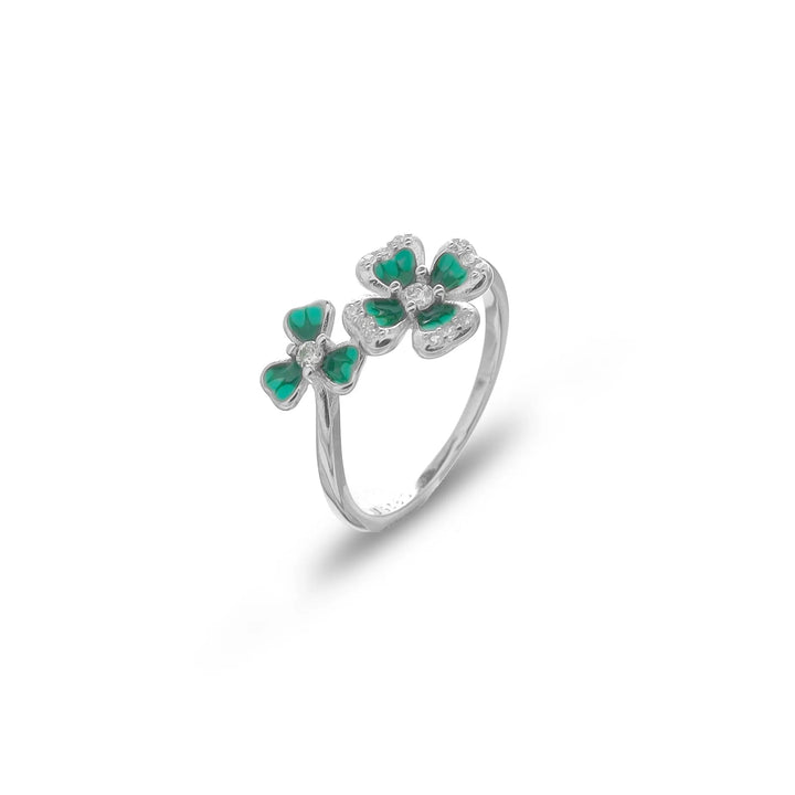 Silver Clover Charm Ring - tassyasilver.com