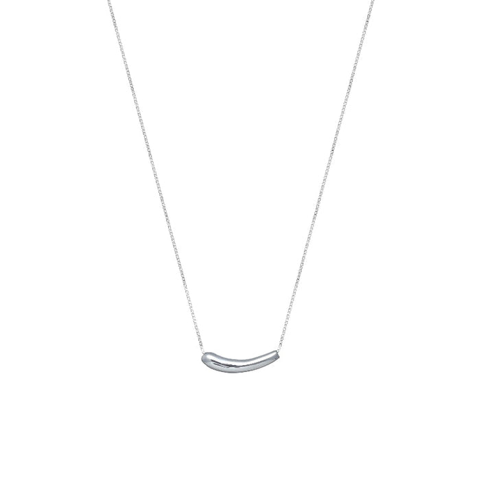Tassya Silver Contour Bar Chain Pendant for women