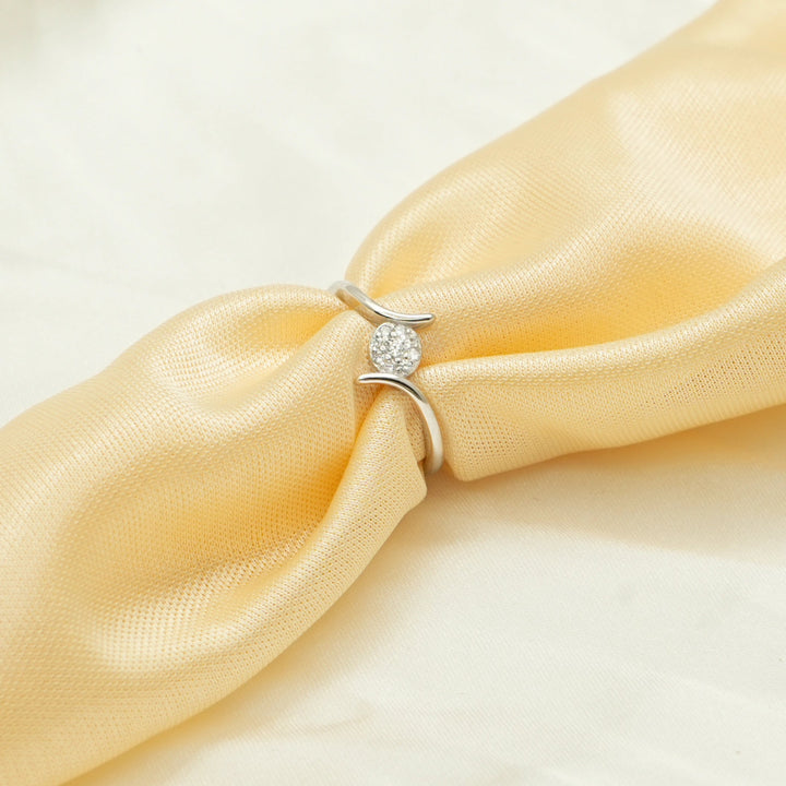 Silver Crescent Dot Ring - tassyasilver.com