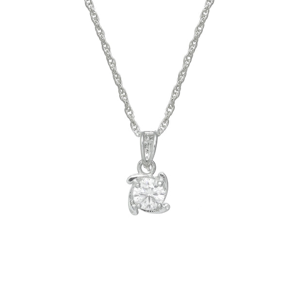 925 Silver Crown Solitaire Pendant