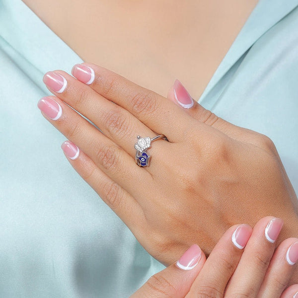 Silver Crown Eye Ring - tassyasilver.com