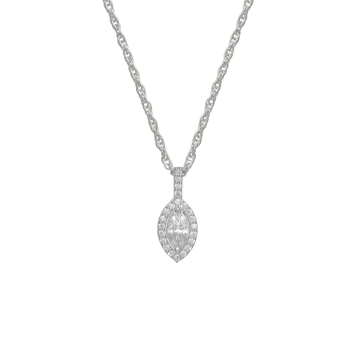 Silver Crystal Glint Chain Pendant - tassyasilver.com