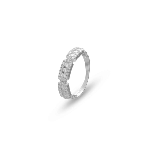 Silver Crystal Link Ring - tassyasilver.com