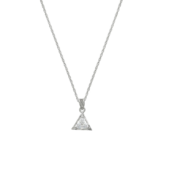 Silver Crystal Prism Chain Pendant - tassyasilver.com