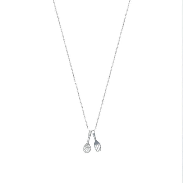 Tassya Silver Culinary Charm Chain Pendant