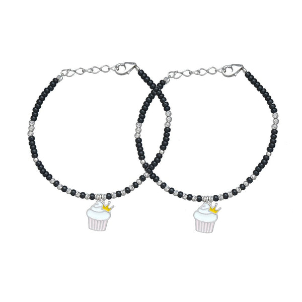 Silver Cupcake Crown Baby Bracelet - tassyasilver.com