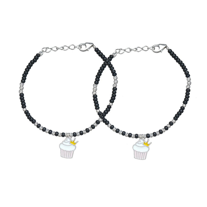 Silver Cupcake Crown Baby Bracelet - tassyasilver.com