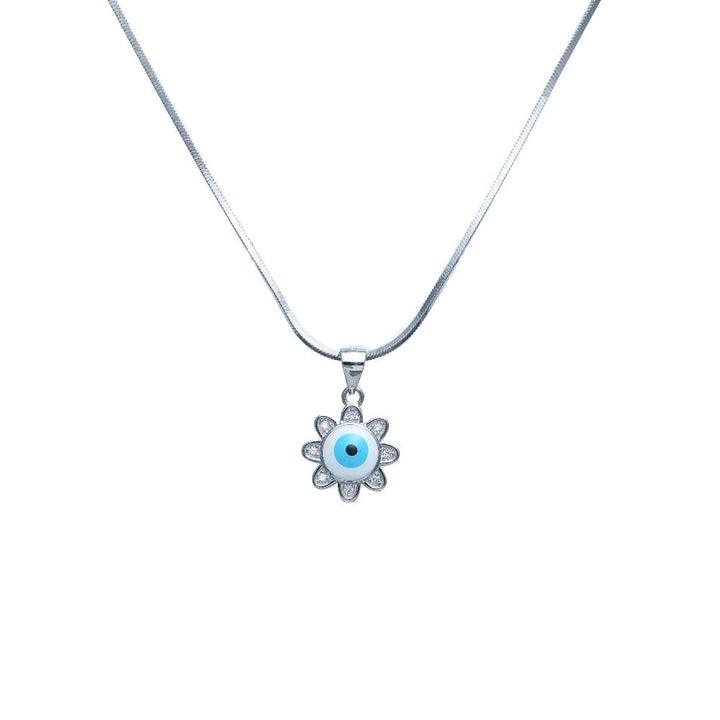 Tassya Silver silver Daisy Eye chain pendant in 925 sterling silver