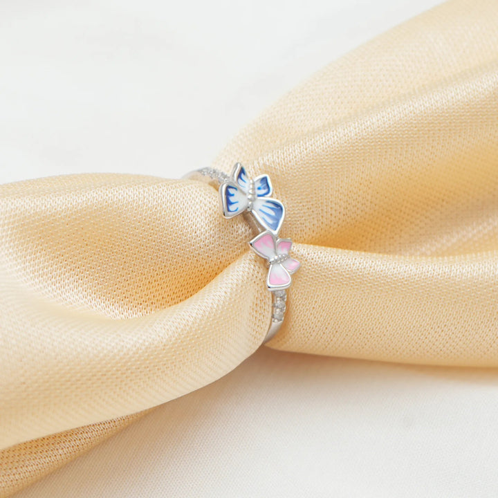Silver Dance of Butterflies Ring - tassyasilver.com
