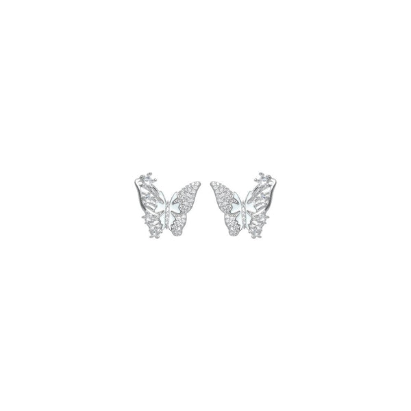 925 Silver Dazzling Butterfly Earrings