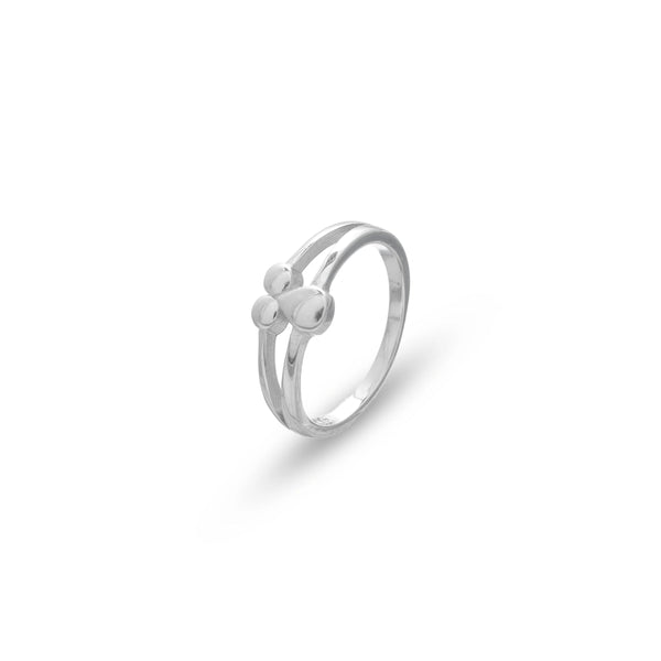 925 Silver Dewdrop Trio Ring