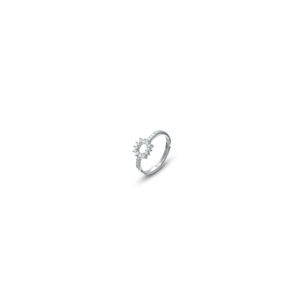 Tassya Silver silver Diamond Aura ring in 925 sterling silver
