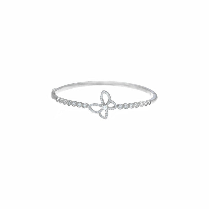 Silver Diamond Butterfly Kada - tassyasilver.com