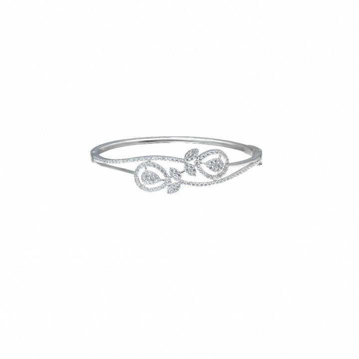 Silver Diamond Dewdrop Dance Kada - tassyasilver.com
