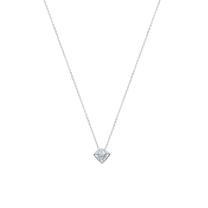 Tassya Silver Diamond Silhouette Chain Pendant for women