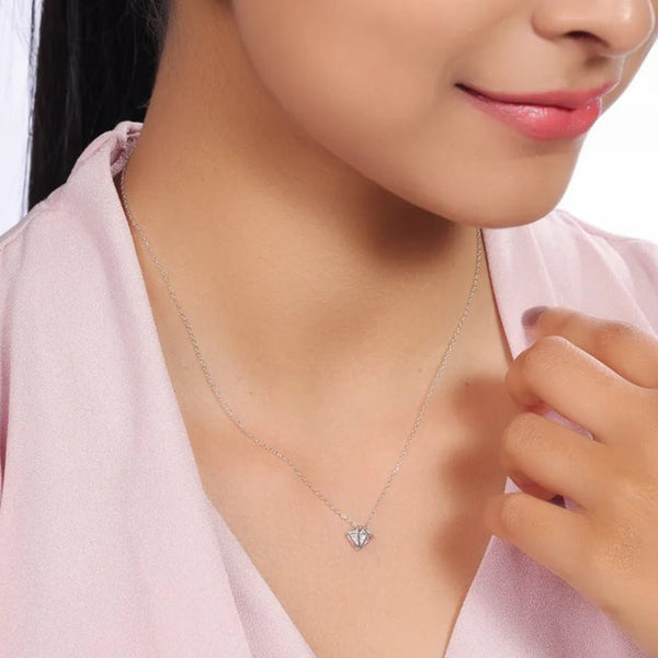 Silver Diamond Silhouette Chain Pendant - tassyasilver.com